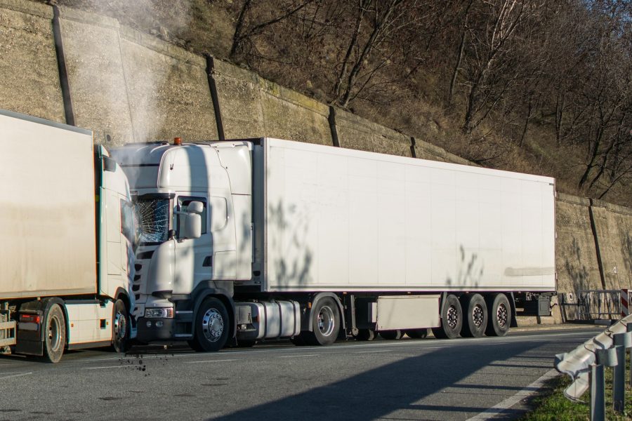 Van mockup isolated concept, Truck mock up